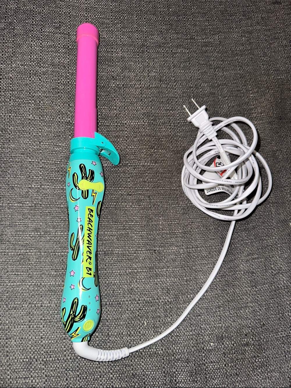 Beachwaver Limited Edition Neon Cactus Print Curling Iron